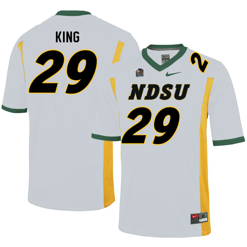 Men #29 Reggie King North Dakota State Bison College Football Jerseys Sale-White - Click Image to Close